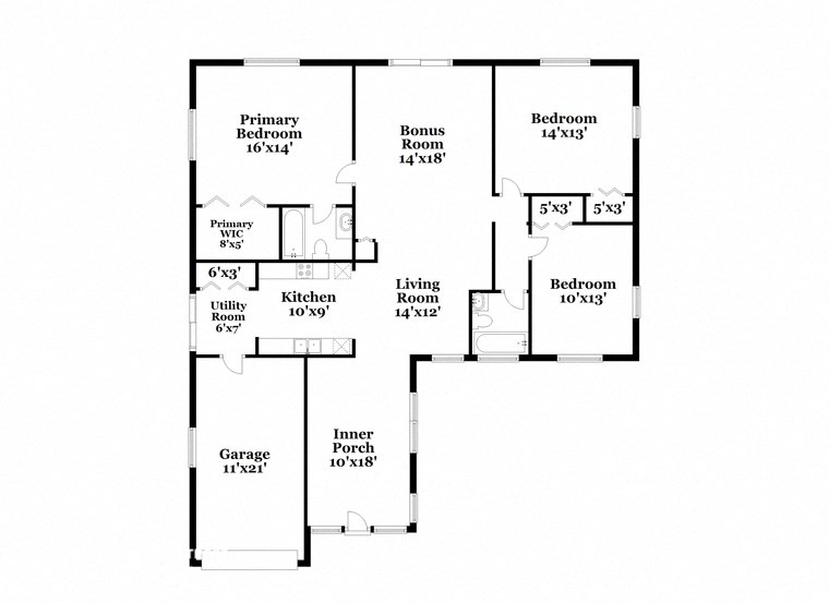 a floor plan of a house with two floors and a garage