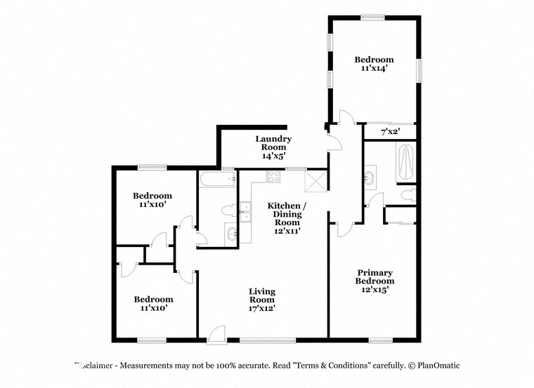 the schematic diagram of the floor plan of the residence