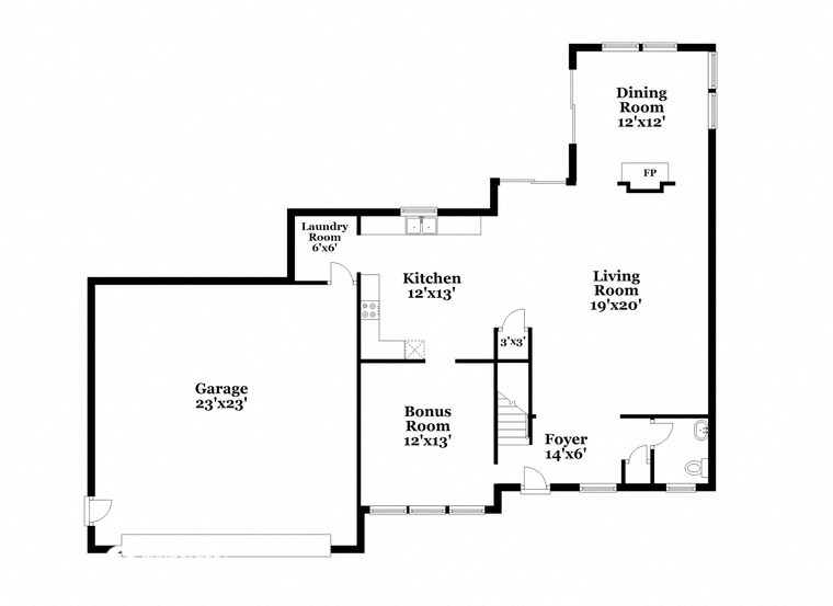 a floor plan of a house with a combination of bedrooms and a living room