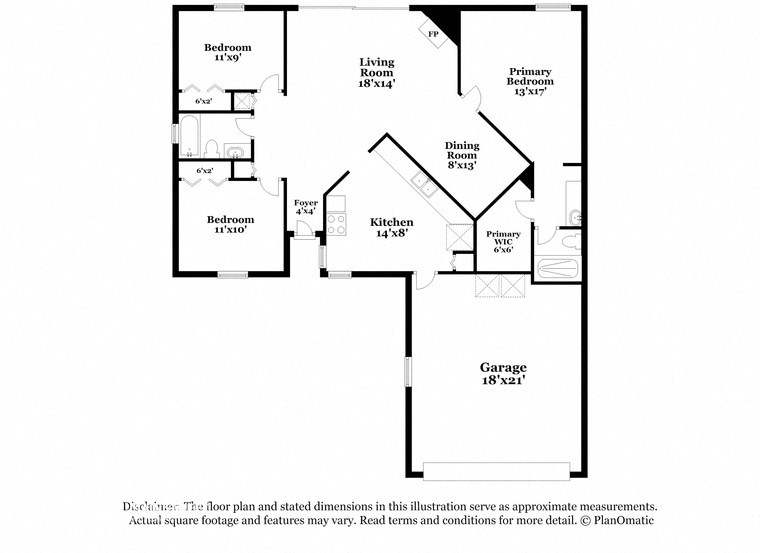 the schematic diagram of the floor plan of the residence