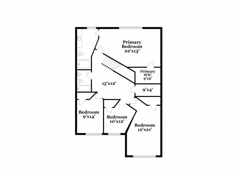 a floor plan of a house with a bedroom and a living room