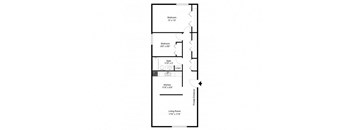 Taymil Yarmouth Pointe 2 Bedroom 1 Bathroom Floor Plan