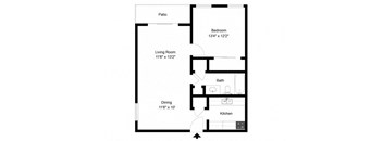 Taymil Yarmouth Green 1 Bedroom Floor Plan
