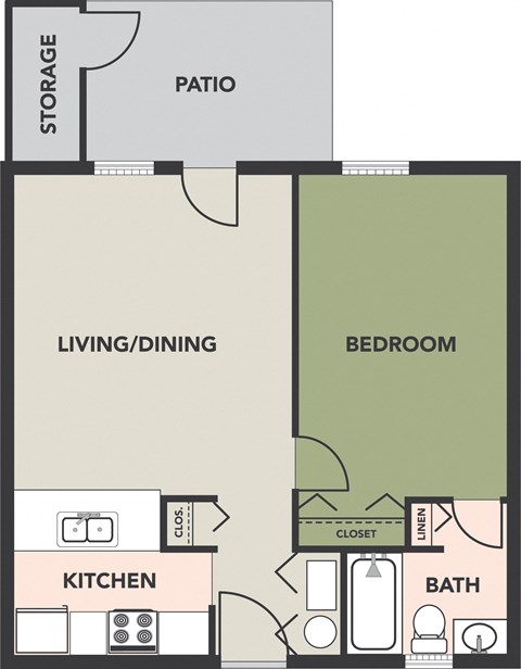 1-Bedroom, 1-Bath