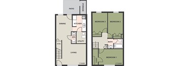 3-Bedroom, 1.5-Bath Townhome