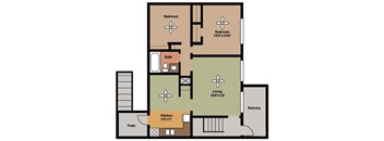 2 Bedrooms, 1 Bathroom