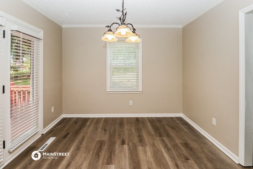 the spacious dining room of our two bedroom apartment at university heights affordable housing