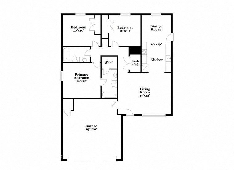 a floor plan of a house with two floors and a garage