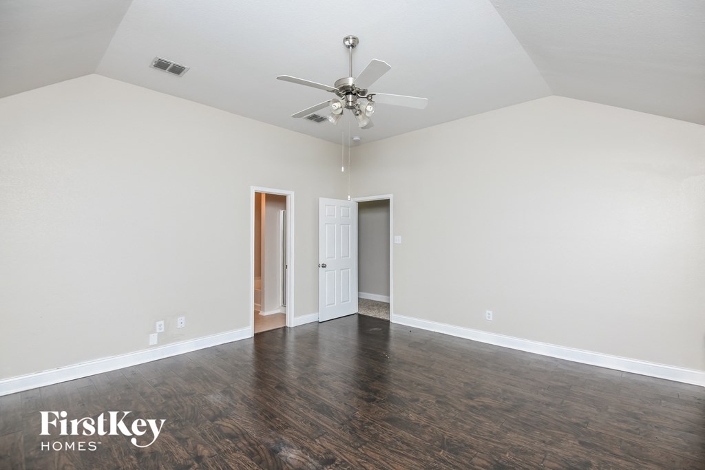 the living room is clean and ready to move in