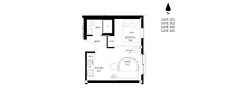Studio, 1 Bathroom