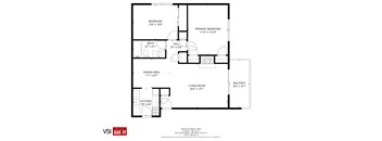 2 bedroom, 1 bath
