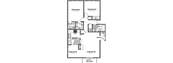 2 bedroom, 1-1/2 bath