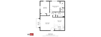 2 bedroom, 1-1/2 bath