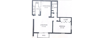 1 bedroom, 1 bath