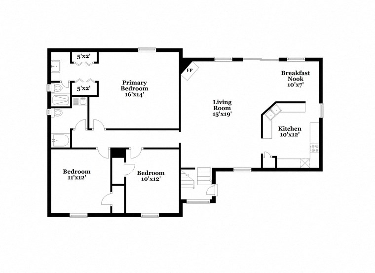 a floor plan of a house with two floors and a garage