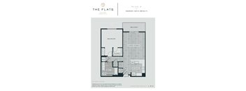 A - 1 Bedroom 1 Bath Floor Plan Layout - 864 Square Feet