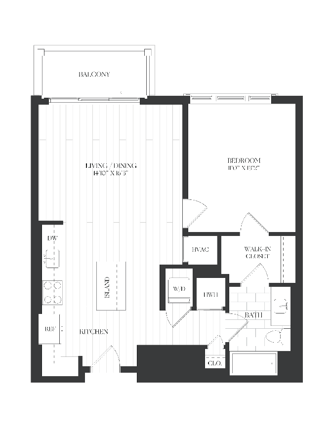 1 Bed/1 Bath-1B-2