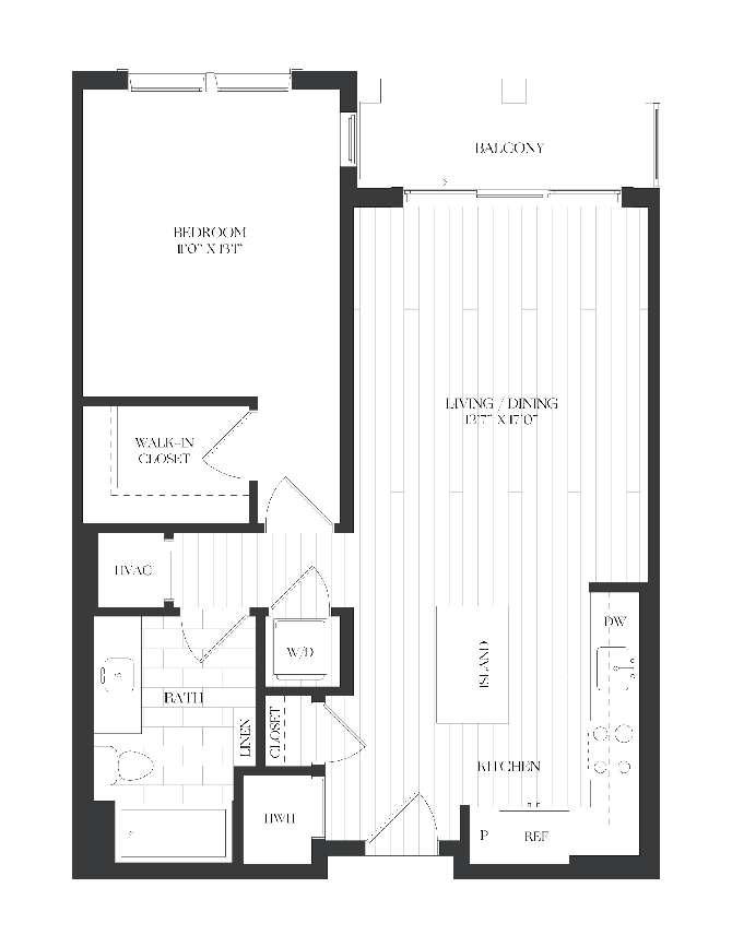 1 Bed/1 Bath-1B-3-C