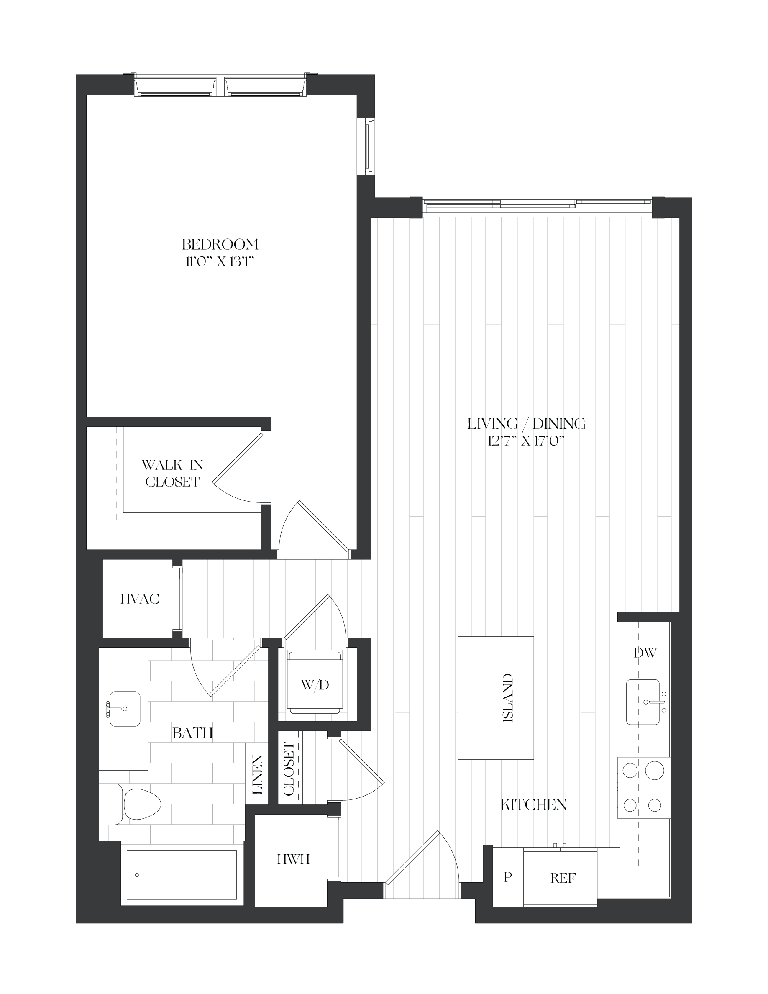 1 Bed/1 Bath-1B-3-G