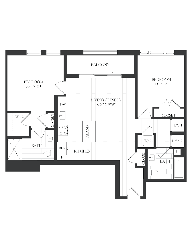 2 Bed/2 Bath-2B-4