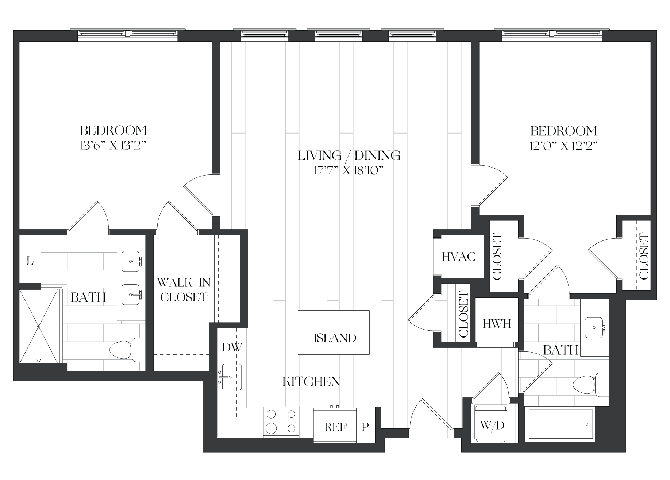 2 Bed/2 Bath-2B-6