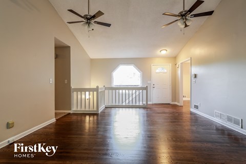 the view of the living room from the balcony