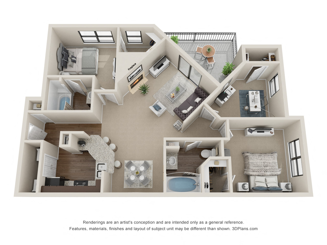C1 Windjammer Floor Plan at The Legends at Eagle Mountain Lake, Texas