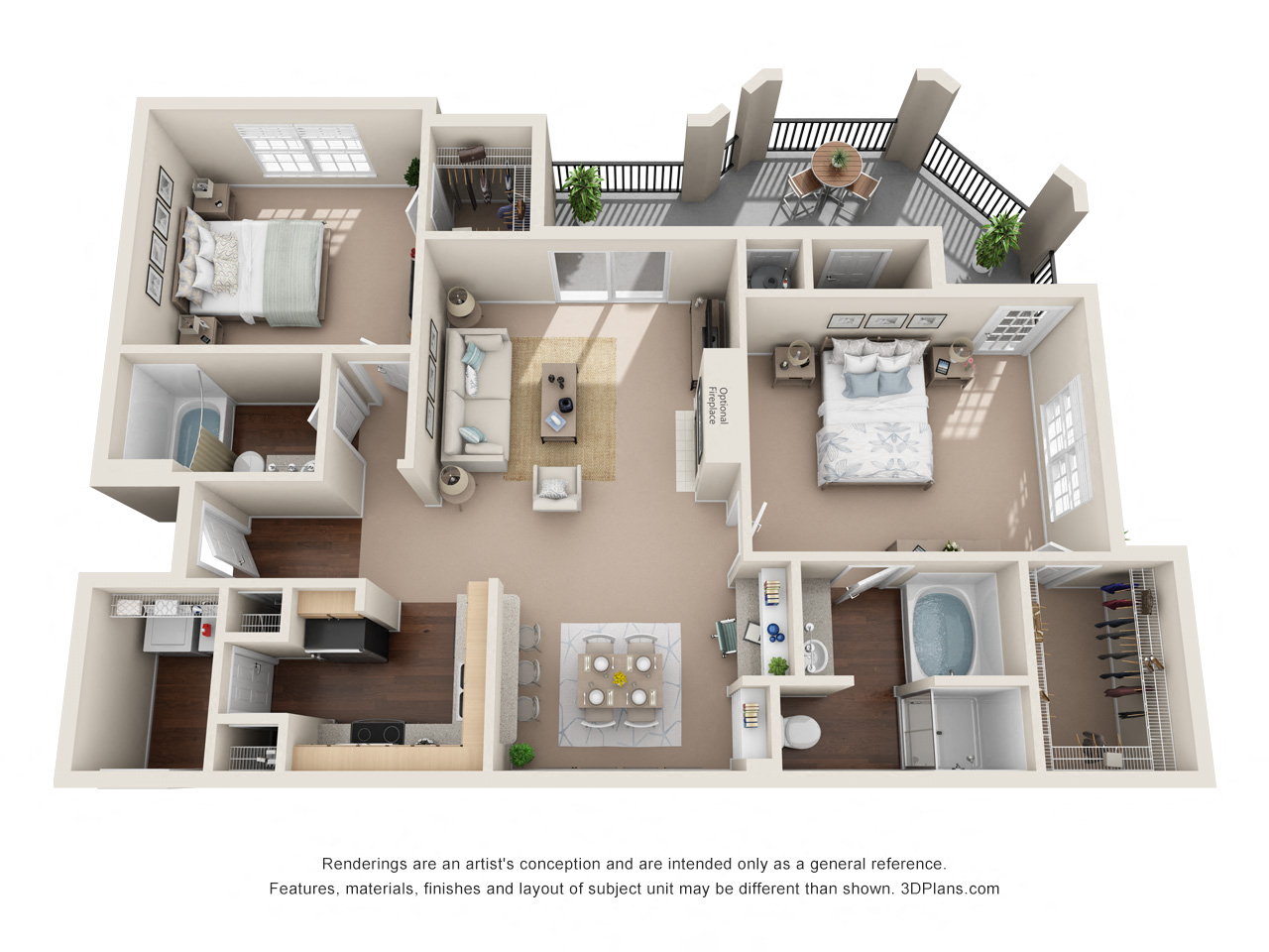 Electrify Floor Plan at Sonterra  Apartment Homes, Austin, TX