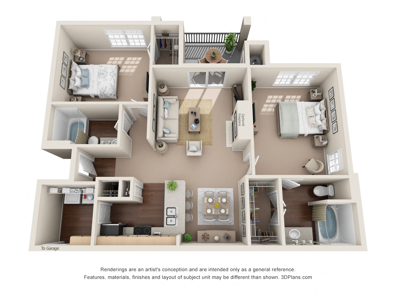 Harmony Floor Plan at Sonterra  Apartment Homes, Austin