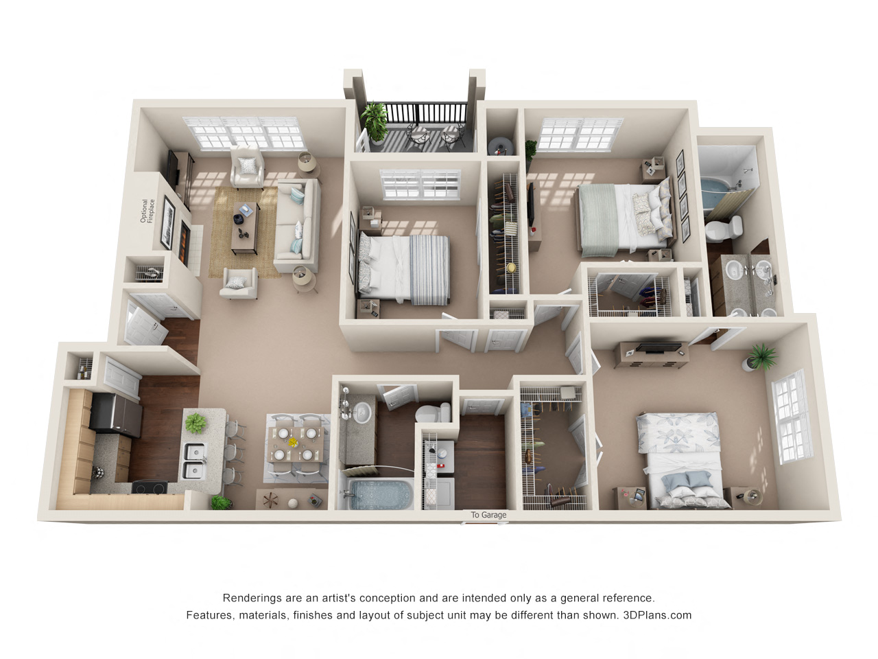 Heavenly  Floor Plan at Sonterra  Apartment Homes, Austin