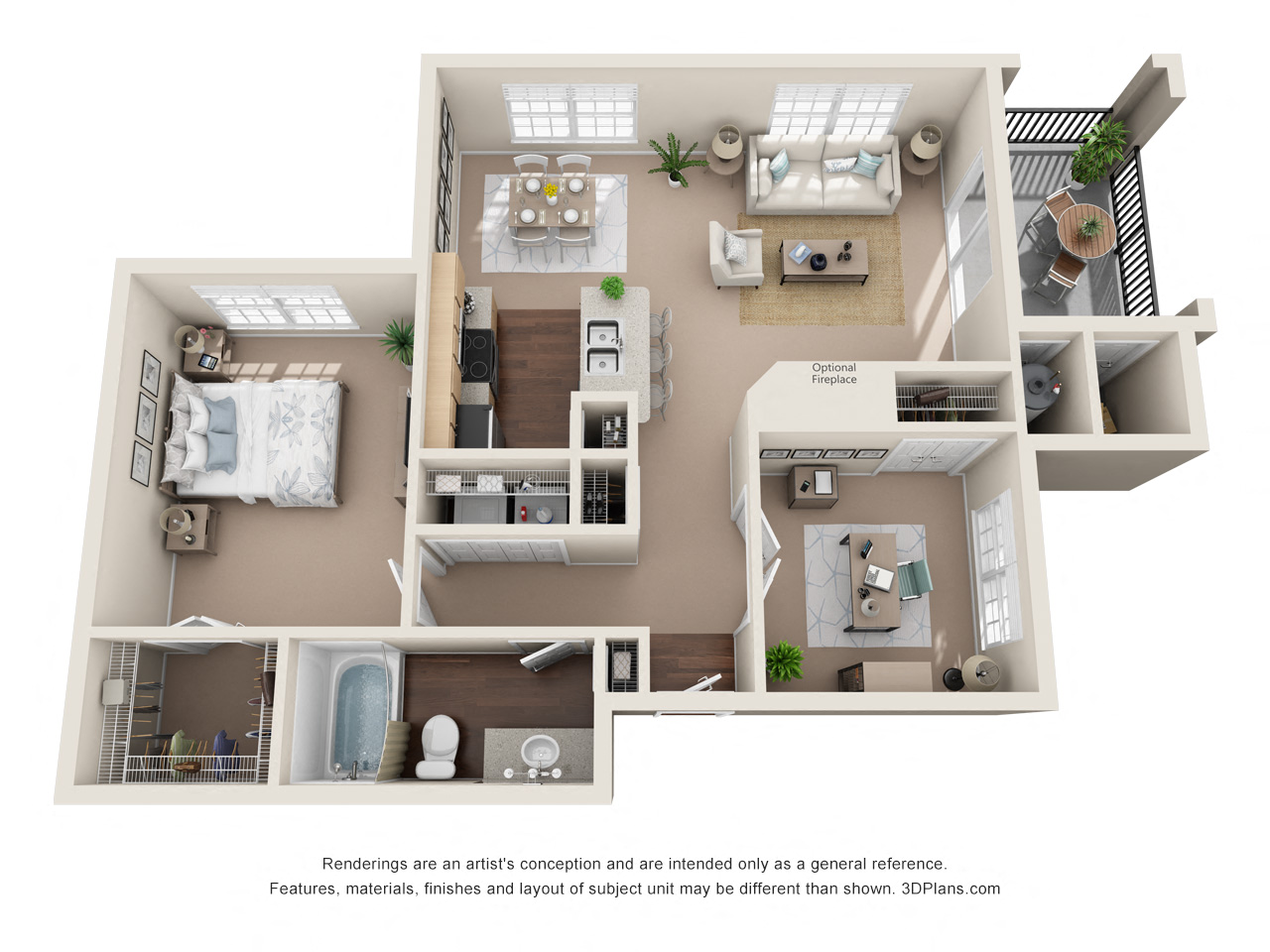 Luxury Floor Plan at Sonterra  Apartment Homes, Austin, Texas