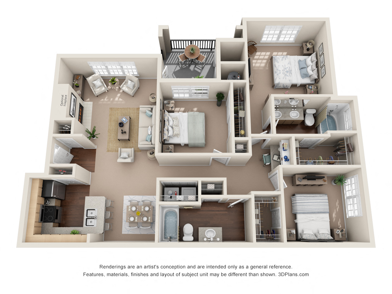 Mystify Floor Plan at Sonterra  Apartment Homes, Austin, TX