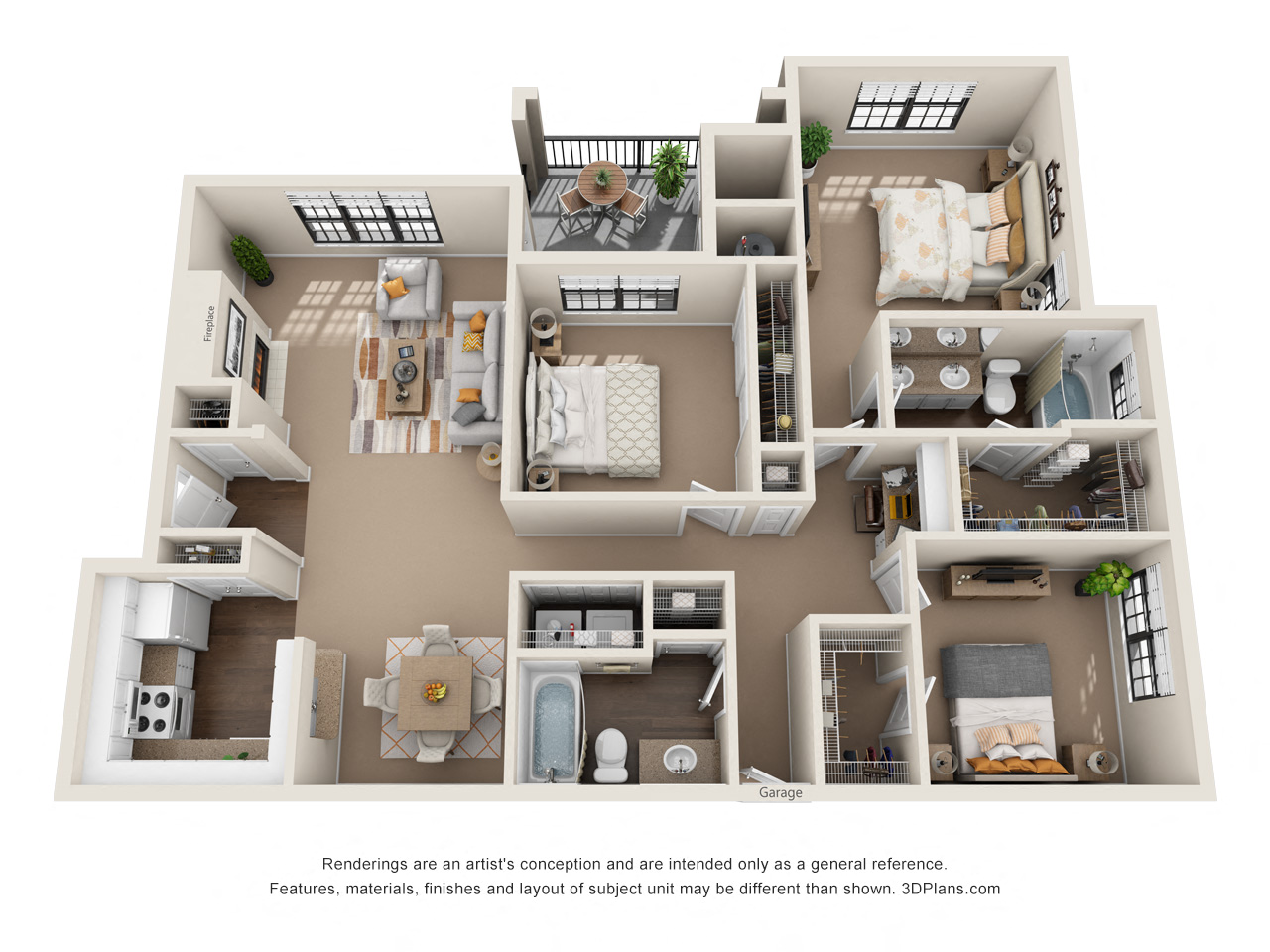 Live Oak Floor Plan at Ventana Oaks Apartments, Austin, TX, 78717