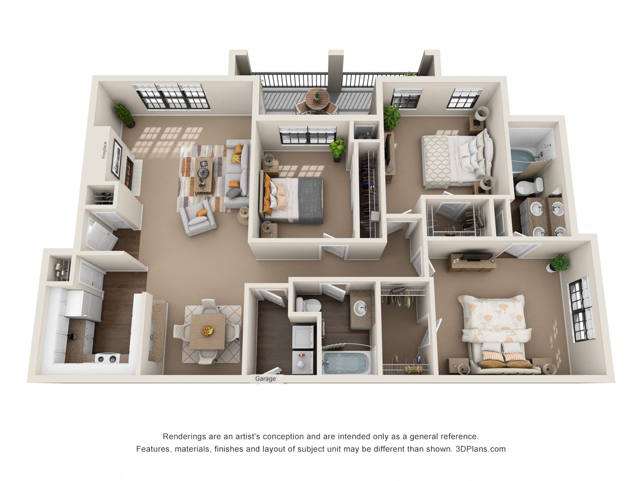 Magnolia Floor Plan at Ventana Oaks Apartments, Texas, 78717