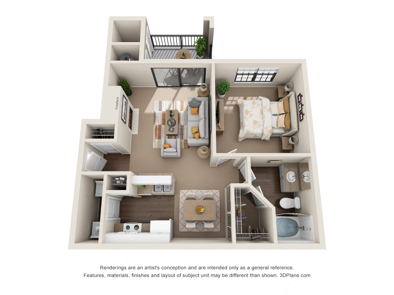 Mesquite Floor Plan at Ventana Oaks Apartments, Austin, Texas