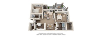 Pecan Floor Plan at Ventana Oaks Apartments, Austin, Texas