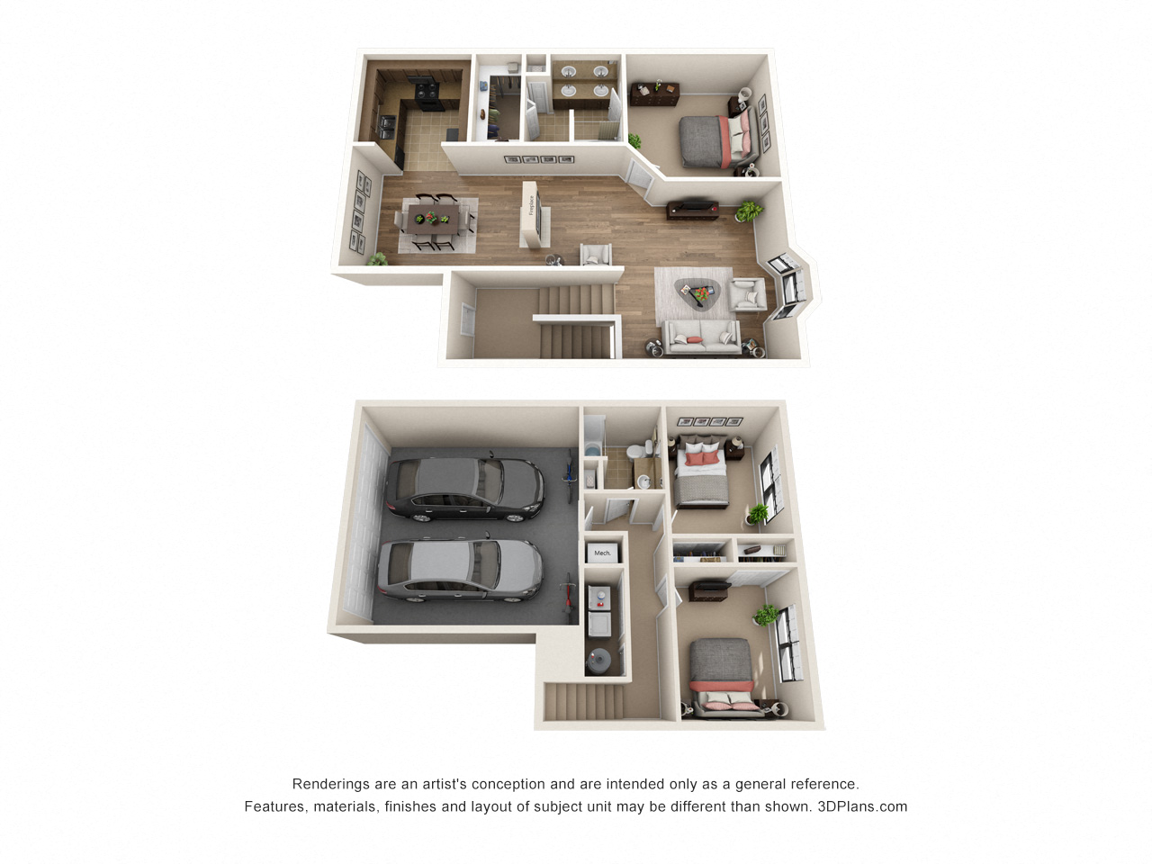Maestro Floor Plan at Las Brisas Apartment Homes, Round Rock, Texas