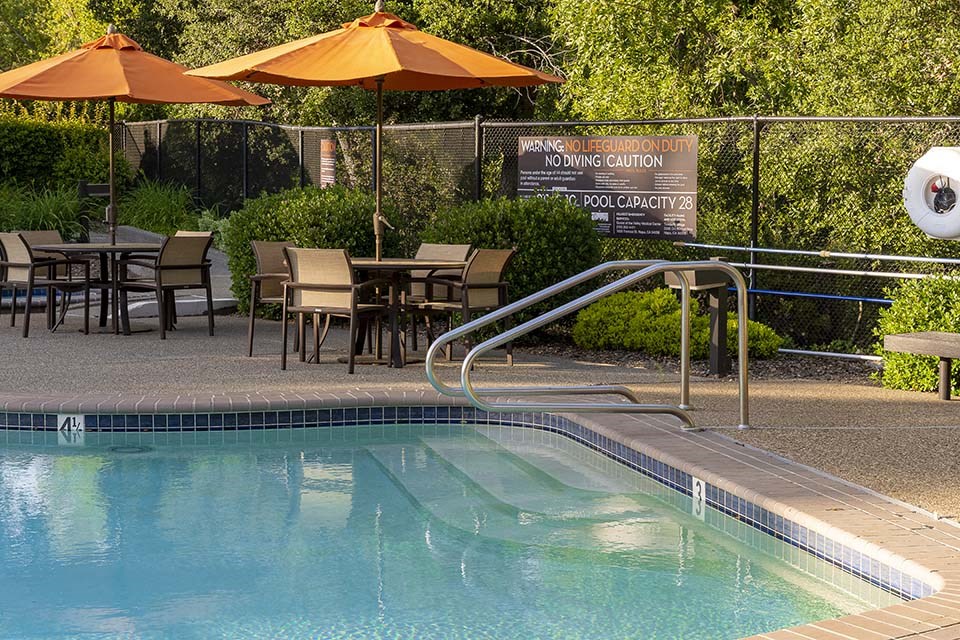 Pool with lounge chairs