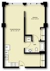 1 Bed 1 Bath Den BD2