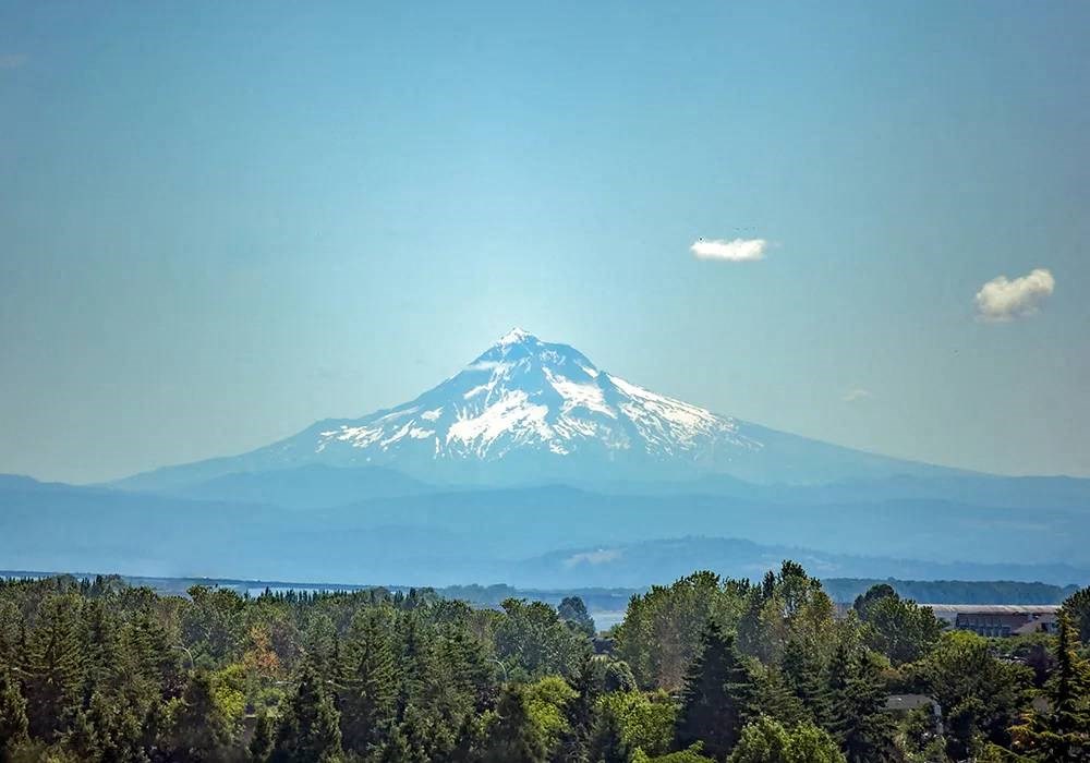 Mount Hood viewed from Northeast facing home