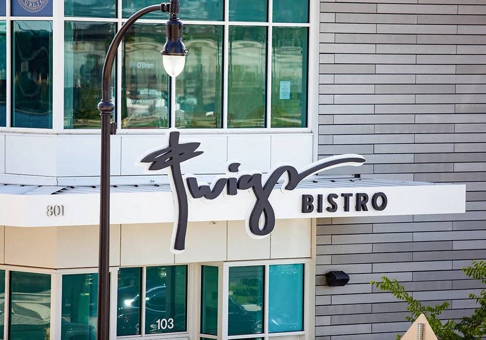 Sign for Twigs Bistro