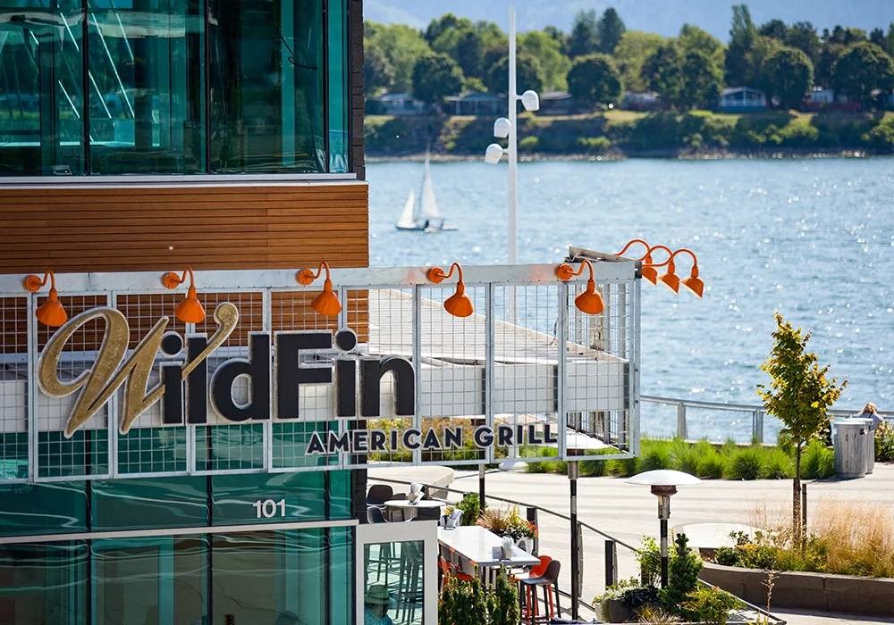 Sign for Wildfin restaurant