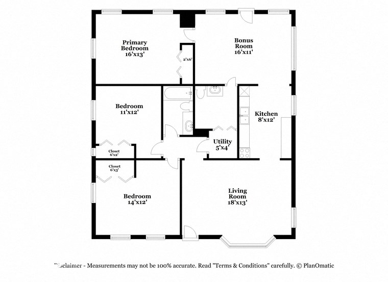 this floor plan is an approximation of the floor plan for a 1 bedroom apartment