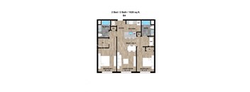 2 Bedrooms, 2 Bathrooms