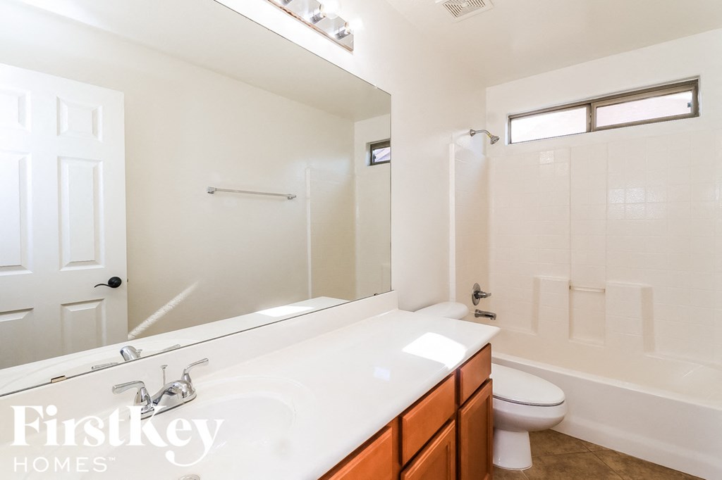a bathroom with a sink and a toilet and a shower