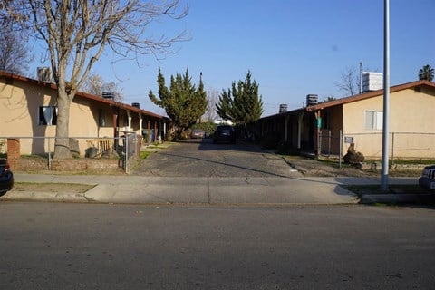 a street with houses on both sides of it