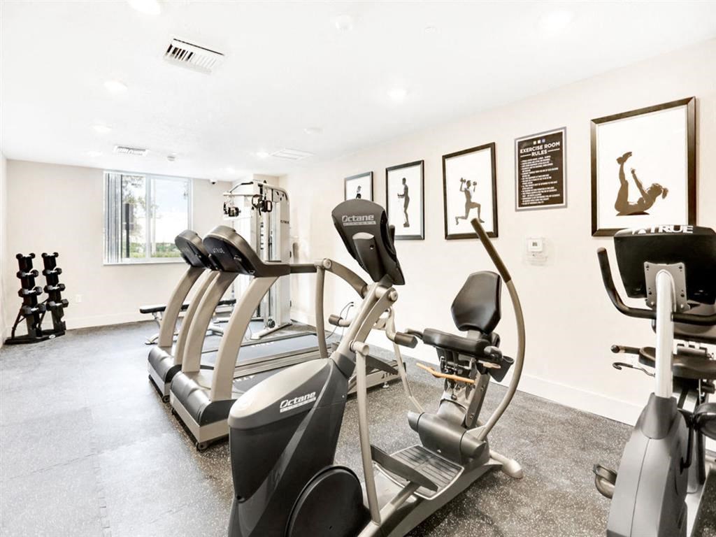 the gym at the apartments for rent