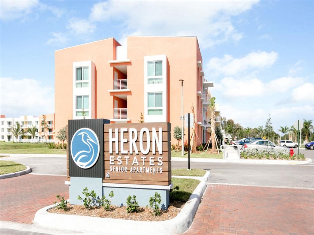 a building with a sign in front of it