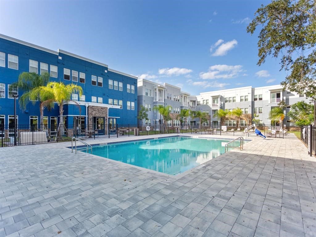 our apartments have a swimming pool in front of our buildings