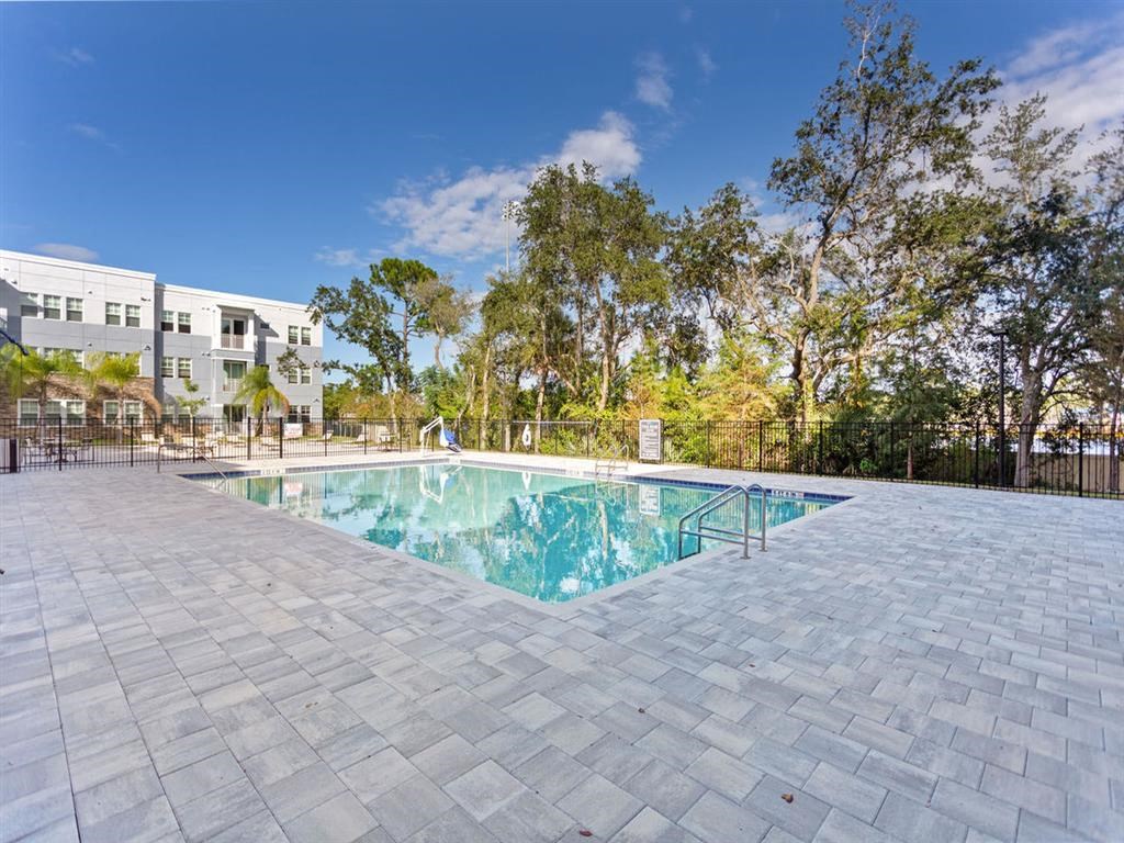 the swimming pool at the apartments for rent